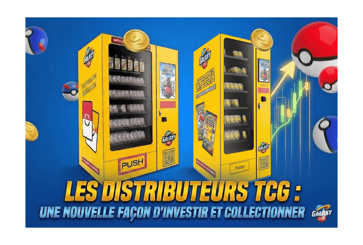 Distributeurs automatiques de cartes TCG Pokémon et autres licences